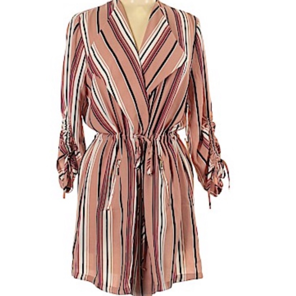 Shirt dress V-neck long sleeve